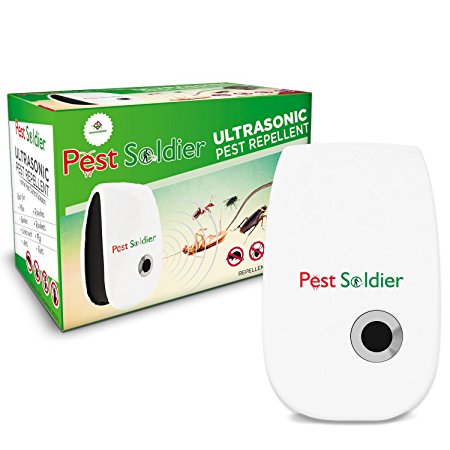The CraveGreens - Pest Soldier Pest Control Ultrasonic Repellent - Electronic Plug -In Repeller for Insect, (White)
