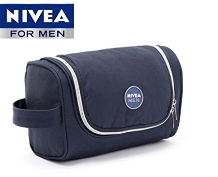 NIVEA Mens Hanging Travel Toiletry Bag Shaving Case Cosmetic Bag