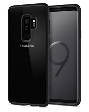 Spigen Ultra Hybrid Galaxy S9 Plus Case with Air Cushion Technology and Clear Hybrid Drop Protection for Samsung Galaxy S9 Plus (2018) - Matte Black