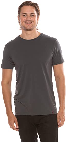 Texere Men's Crew Neck T-Shirt - Organic Pima Cotton Casual Soft Tee (Komi)