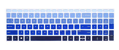 Keyboard Cover for 2018 HP 17.3 Inch Flagship Laptop Computer, HP 17.3" FHD IPS Business Gaming Laptop, HP Envy 17t Touch, HP Envy 17M-AE111DX 17M-AE011DX 17-BS049DX 17-BS010NR, Gradual Blue