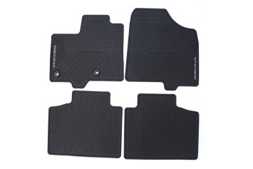 Genuine Toyota Accessories PT908-08130-20 Front and Rear All-Weather Floor Mat (Black), Set of 8