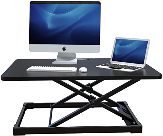AIMEZO Height Adjustable Standing Desk Converter Sit Stand Desktop Riser for Computer Monitors Laptop Tabletop Workstation