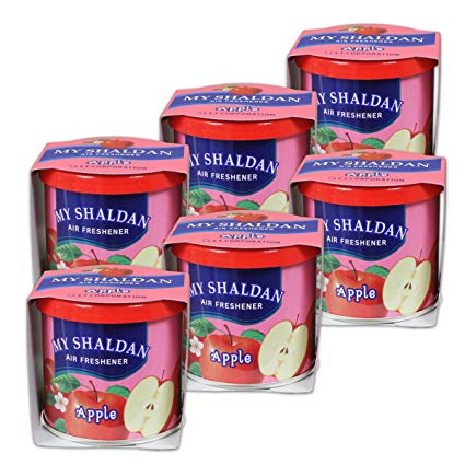 (Pack of 6) My Shaldan Japanese Car Natural Air Freshener Cans (Apple)