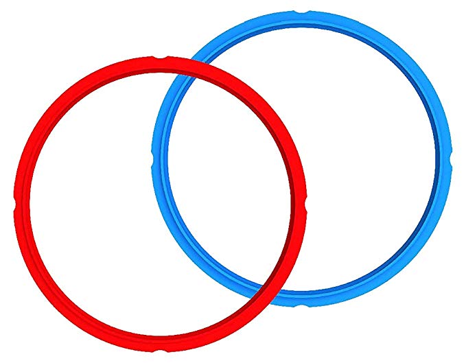 Genuine Instant Pot Sealing Ring 2-Pack - 6 Quart Red/Blue