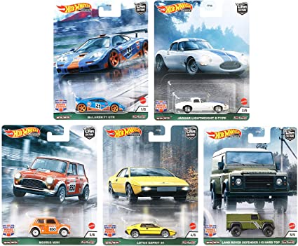 Hot Wheels Premium Car Culture 2021 British Horsepower Set of 5