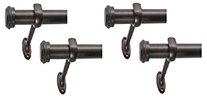 Decopolitan End Cap Single Curtain Rod, Copper, 72 to 144-Inch, Set of 4   Free Cleaning Cloth