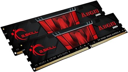 Kit Barrettes mémoire 32Go (2x16Go) DIMM DDR4 G.Skill Aegis PC4-24000 (3000 Mhz) (Noir et Rouge)