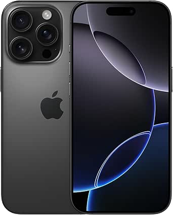 Apple iPhone 16 Pro 1 TB: 5G Handy mit Kamerasteuerung, 4K 120 fps Dolby Vision und einem großen Sprung bei der Batterielaufzeit. Funktioniert mit AirPods, Titan Schwarz