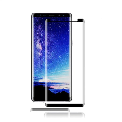 Galaxy Note 8 Screen Protector [9H Hardness][Anti-Scratch] [Anti-fingerprint] [Anti-Bubble][3D Curved] [High Definition] [Ultra Clear] Auideas Glass Screen Protector for Samsung Galaxy Note 8 Black