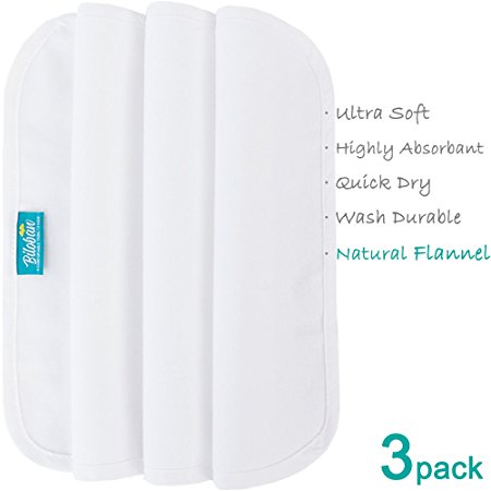 Waterproof Changing Pad Liners (3 Pack, Large) - Ultra Soft & Absorbent Flannel Surface, Non Chemical and Wash Durable