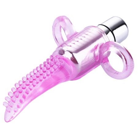 Vibrating Fingers Brush,Tracy's dog Mini Powerful Screaming Vibrator G-spot Stimulator Clitoris Stimulation Massager Sex Toy (Pink tongue )