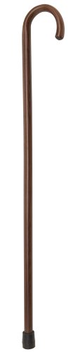Duro-Med Men's Deluxe Wood Cane, Made in the USA, Walnut