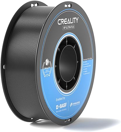 Creality 3D Printer Filament PLA 1.75mm 1KG Spool, 3D Printing Filament, Less Bubbles No Odor, High Toughness Print PLA Filament BASF for Most FDM 3D Printer, Dimensional Accuracy  /- 0.03 mm, Black