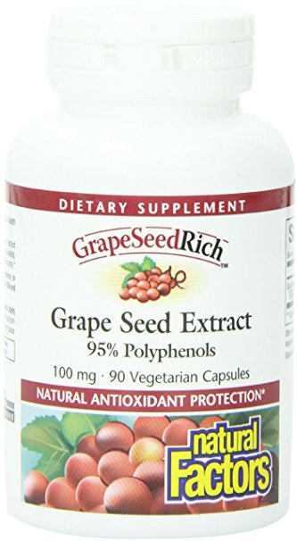 Natural Factors, Grape Seed Rich, Extract, 100mg Capsules, 90-Count