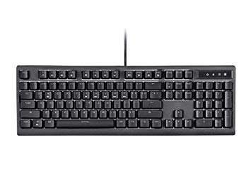 Monoprice Brown Switch Full Size Mechanical Keyboard - Black | Ideal for Office Desks, Workstations, Tables - Workstream Collection