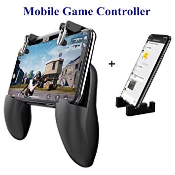 Mobile Game Controller - Aovon [Upgrade Version] Sensitive Shoot Aim Joysticks Gamepad with Magnetic Phone Holder for PUBG/Fortnite/ Knives Out, Support 4.7-6.5 inch Smartphone