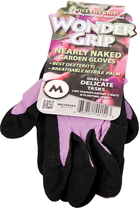 Wonder Grip Nearly Naked Gloves, Medium, Assorted Colors