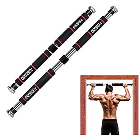 OneTwoFit Pull Up Bar Doorway Chin Up Bar Household Horizontal Bar Home Gym Exercise Fitness