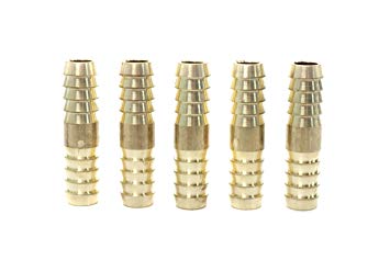 Generic Brass Barb Splicer Mender 3/8" ID Hose Fitting Air Water Fuel Boat( Pack of 5 )