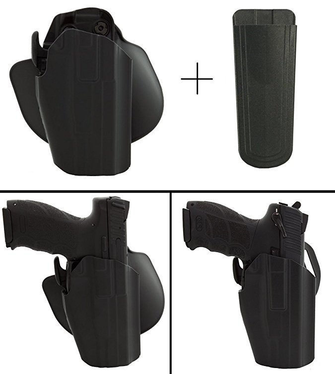 Safariland Rogers Holster MAGNUM RESEARCH MR40 MR9 Pro-Fit 578-83-411 7TS GLS Standard Frame Multi-Fit Paddle & Belt Right Hand, Black   Ultimate Arms Gear 9mm/.40/.45 Mag Pouch