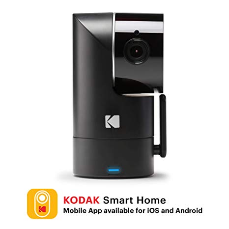 Home Security Camera KODAK Cherish F685 — Smart Mobile App, Cloud-Connected, Full-HD, Wireless Surveillance Camera with Infrared Night-Vision, Pan/Tilt/Zoom, Battery, 120deg View, WiFi Camera