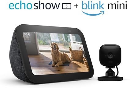 All-new Echo Show 5 (3rd Gen) with Blink Mini | Charcoal