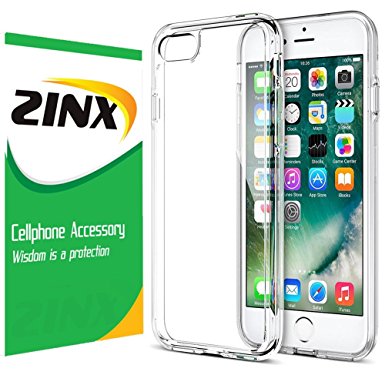 iPhone 7 Case, iPhone 7 Clear Case by Zinx,Shockproof Flexible TPU Bumper Anti-Scratch Rigid Slim Protective Cases (HD Clear) for iPhone 7(iphone 7 4.7 inch)