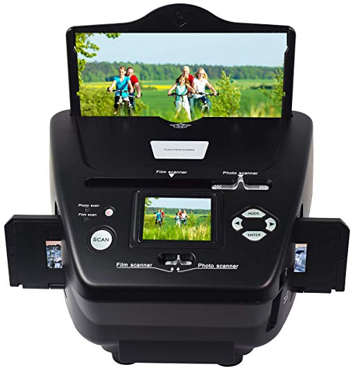 Portable Instant Media Digitizer Copier - Stand Alone Photo, Slide, Film Scanner w/ 2.4" Color Digital LCD - Negative Photo Converter to Super High Res 5.1 MP - Format Size 35mm 135 - Pyle PSCNPHO53.5