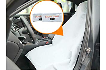 Nexersys 2-in-1 Car Seat Cover & Sports Towel: Soft Microfiber, Super Absorbent, Ultra Compact, Large Size, Universal Fit, Lightweight, Quick Dry, Antimicrobial, Workout and Outdoor Towel (Grey) 2pack