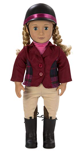 Our Generation Lily Anna Poseable Deluxe Doll Set with Riding Outfit, Award Ceremony Outfit, and Adventure at Shelby Stables Storybook