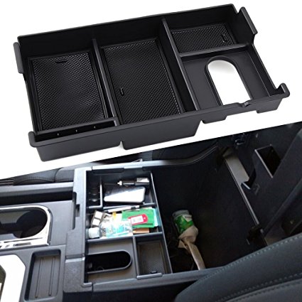 Center Console Insert Organizer Tray Fit Toyota Tundra 2014-2017, Armrest Secondary Storage Box Glove Pallet Car Accessories