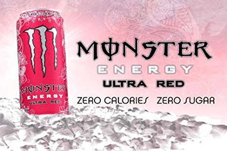 Monster Energy Ultra Red! - 16 Oz Cans - 12 Pack