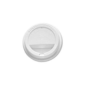 SOLO OFTL31-0007 Traveler Polystyrene Dome Lid for 10oz Hot Cup, 3.4" x 0.7", White (Case of 300)