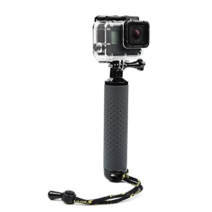 SHOOT Floating Grip for GoPro Soft Rubber Floating Handle Stick Bobber Monopod for GoPro Fusion Hero 6/5/4/3 /3 Campark AKASO DBPOWER Crosstour FITFORT Camera Accessories(Gray)