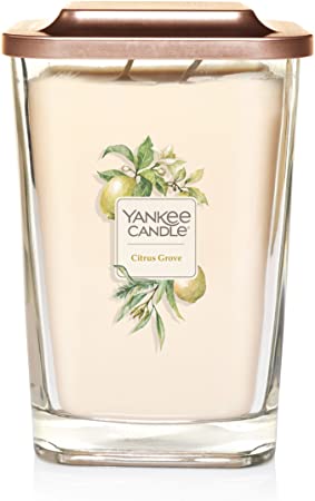 Yankee Candle Elevation Collection with Platform Lid Citrus Grove Scented Candle, Large 2-Wick, 80 Hour Burn Time