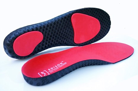 Edison Elite XXII Elite Podiatry® ArchCrossX Arch-support orthotic insoles For heel pain, plantar fasciitis, knee and backpain - Superb quality insoles!