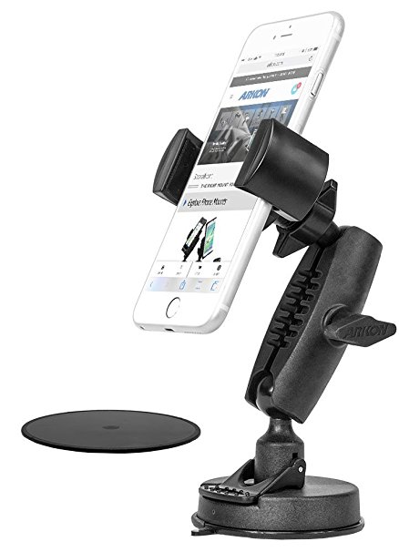 Arkon TW Broadcaster Single Phone Desk or Table Mount for Live Streaming Broadcasting Retail Black