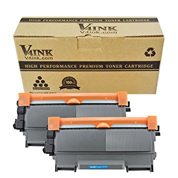 V4ink Compatible Toner Cartridge Replacement for Brother TN2220 for use with Brother HL-2240D HL-2250DN HL-2270DW HL-2130 HL-2132 DCP-7065DN DCP-7060D DCP-7070DW DCP-7055 DCP-7060 MFC-7360N MFC-7860DW MFC-7460DN MFC-7460N - (Black, 2,600 Pages, Pack of 2)