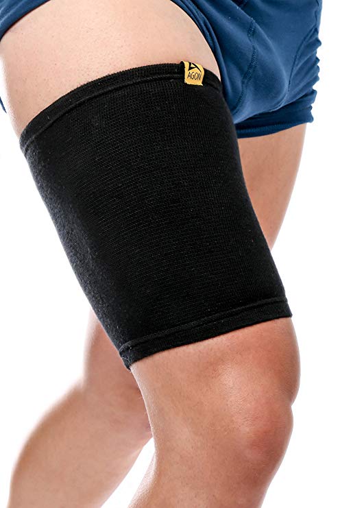 Agon Thigh Compression Sleeve Brace Support Compression Recovery Thighs Wrap Pain Relief for Sore Hamstring Groin Quad Sweat Men & Women Hip Injury Thigh Compressions Trimmer Active Sports