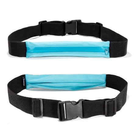 Daswise Waterproof Exercise Runners Belt with Expandable Storage Pocket