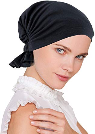Turban Plus The Abbey Cap in Cotton Knit Chemo Caps Cancer Hats for Women
