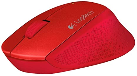 Logitech Wireless Optical Mouse with Curved Design and Extended Power M280(Red)