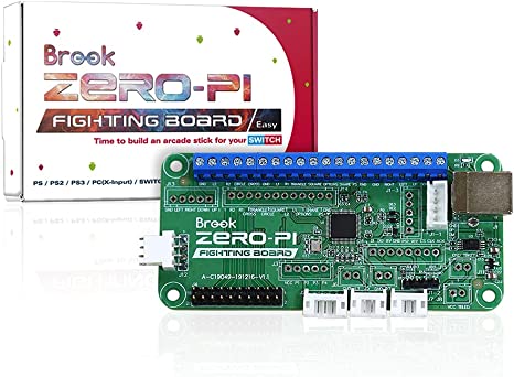 Brook Zero- Pi Fighting Board Easy Version - Compatible with Switch/ PS3/ PS2/ PS/ PC(X-Input)/ Retro Gaming Emulator to Arcade Stick Screw Terminal Header Included