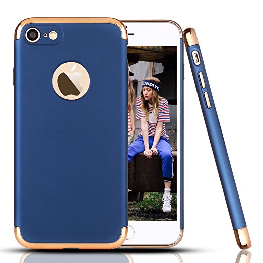 iPhone 7 Case,Fastbee [Vibrance Series] Slim Two-Piece Protective Slider Style Case Cover for iPhone 7 - Blue