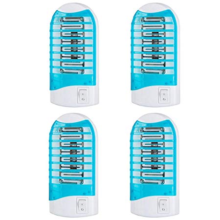 Maxtrv 4 Pack Plug in Bug Zapper, Electronic Insect Killer, Mosquito Lure Lamp,Mosquito Gnat Trap for Indoor and Outdoor