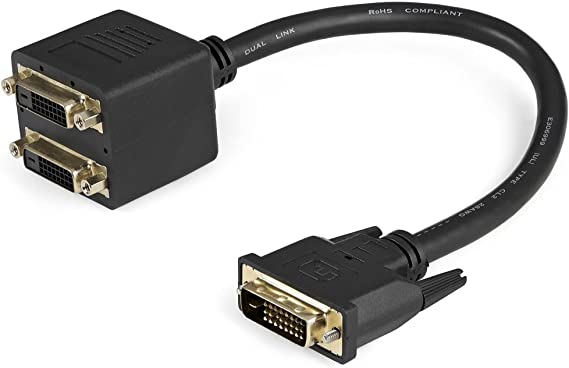 Startech.Com DVISPL1DD Dvi-D to 2X Dvi-D Digital Video Splitter Cable-M/F, 1-Feet