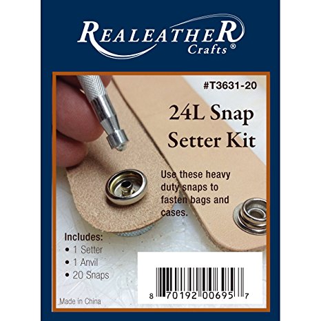 Realeather Crafts Snap Setter Kit, 24-Litter, Nickel