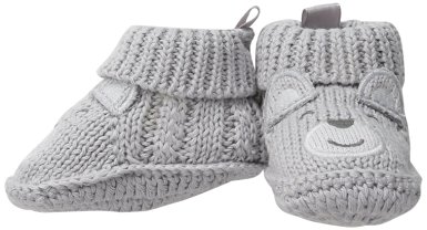 Carter's Unisex-Baby Newborn Grey Bear Booties