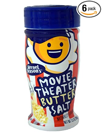 Kernel Season's Movie Theater Butter Salt Popcorn Seasoning, Movie Theater Butter Salt, 3.5 Ounce (Pack of 6)